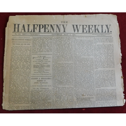 871 - Newspapers (x6) - Supplement to The Guardian April 25th 1877. The Morning Post  Feb 4th 1881.  The R... 