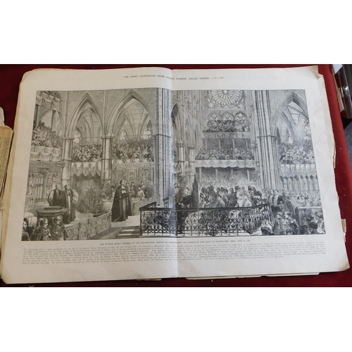 871 - Newspapers (x6) - Supplement to The Guardian April 25th 1877. The Morning Post  Feb 4th 1881.  The R... 