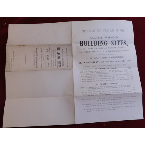 872 - Auction leaflet by Vergette & Buckle dated 1887, 'Particulars and condition of sale of valuable free... 