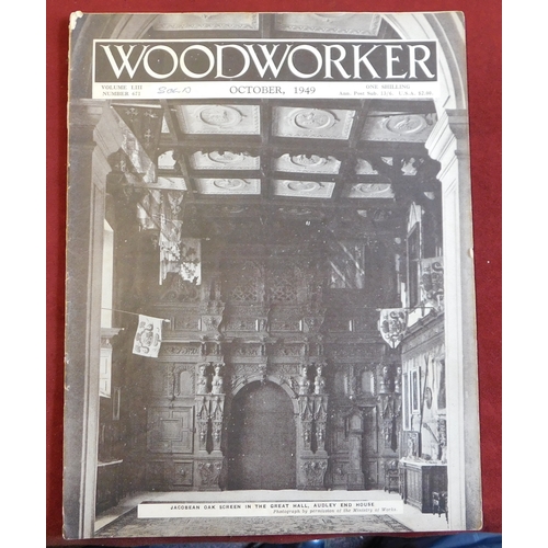 877 - Woodworkers Magazines - 1949 to 1955-invaluable guides to making bookcases; Television-Radiogram Cab... 