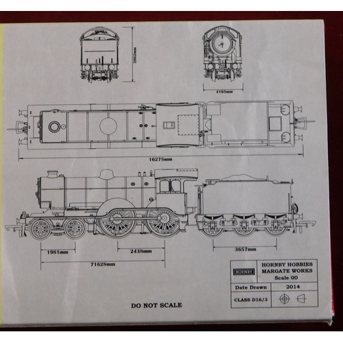 547 - Hornby Locomotive R3303 BR (Early) 4-4-0 D16/3 No.62581 (Weathered) mint and boxed retail £79