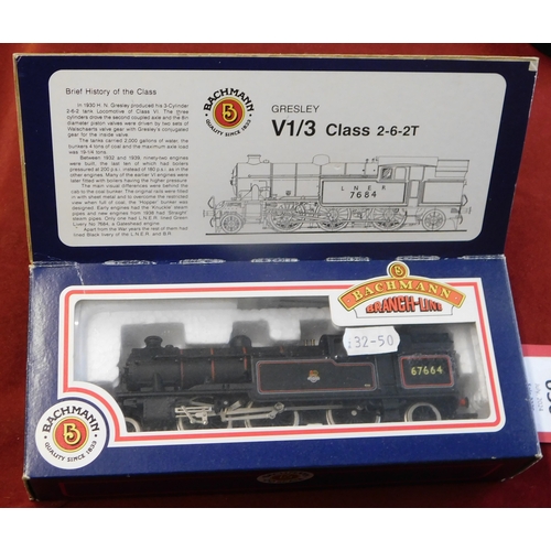 630 - Bachmann Locomotive V1/3 '67664' BR black (Hopper Type Bunker) 2-6-2T (31-602) mint and boxed