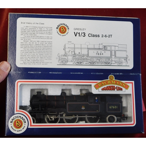 631 - Bachmann Locomotive 31-601 V1/3 '67601' BR black 2-6-2T mint and boxed