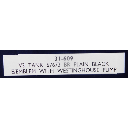 638 - Bachmann Locomotive V3 Tank '67673' BR Plain black emblem, Westinghouse Pump 31-609, mint and boxed