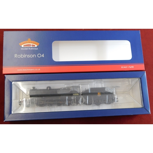 669 - Bachmann Locomotive 31-004 Robinson BR black early emblem 04-63598, weathered, mint and boxed