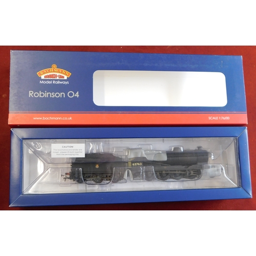 670 - Bachmann Locomotive 31-004A Robinson Class A4 63762 BR black early emblem, weathered mint and boxed