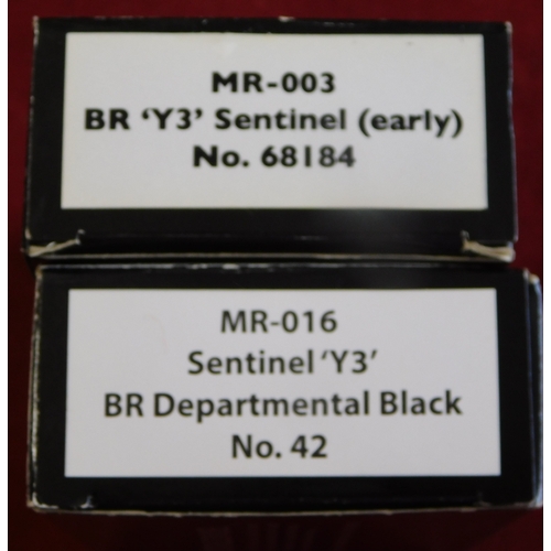 765 - Model Rail' Locomotives (2) MR003-BR'Y3' sentinel (early) No.68184 and MR06 sentinel 'Y3' BR black n... 