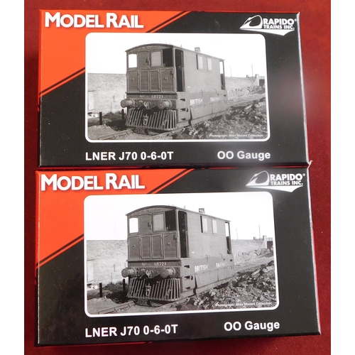 767 - Model Rail Locomotives (2) J70 Locos MR 201 BR early emblem No.68219 and 68225 (2) both mint and box... 