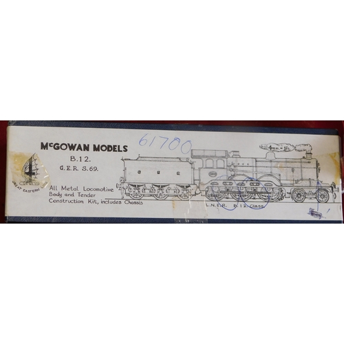 814 - McGowan Models Locomotive B12 GER 569 '61700' boxed locomotive