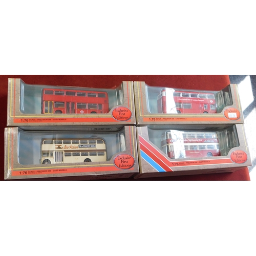 986 - Gilbow (4) boxed Buses 1:76 scale vehicle no.28003, 28804, 30701, 28801, excellent condition