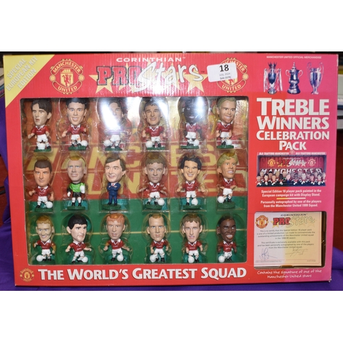 18 - A Corinthian Collection Pro Stars Manchester United 18 Player Special Edition Treble Winners Celebra... 