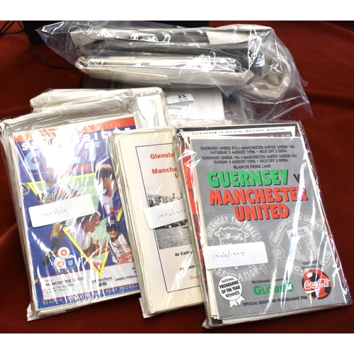 25 - A collection of  (117) Manchester United away programmes from friendlies in the 1990s and early 2000... 