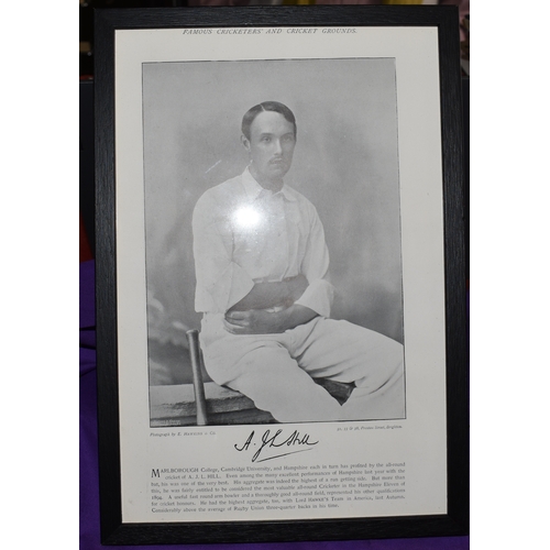 313 - Framed Print of C.H. Baldwin, Cricketer, Hampshire's promotion to the front rank of counties, photog... 