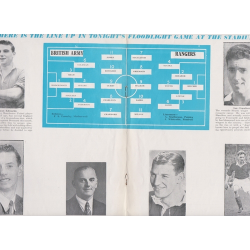 463 - Glasgow Rangers v The British Army 1956 at Ibrox Stadium, includes Duncan Edwards Manchester United,... 