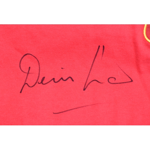 470 - Manchester United 1963 FEC final replica shirt signed Dennis Law