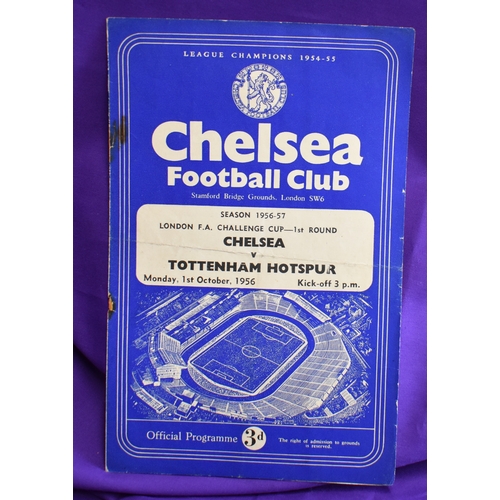 63 - Chelsea v Tottenham Hotspur London Challenge Cup 1st Round 4 Page programme at Stamford Bridge 1st O... 