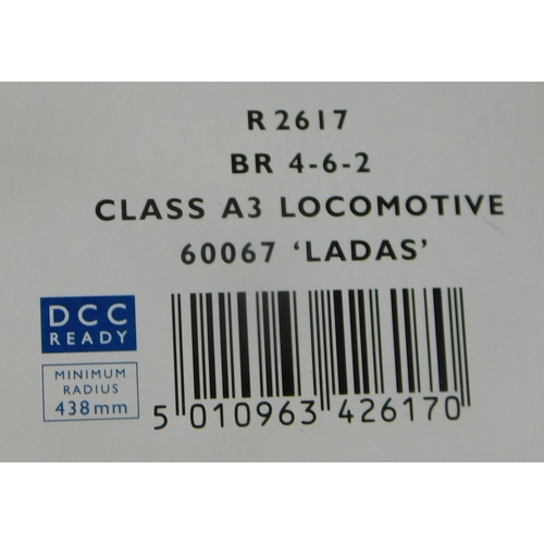 657 - Hornby Locomotive R2617 BR 4-6-2 Class A3 Locomotive 60067 'Ladas' mint and boxed