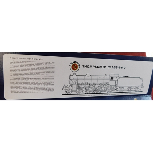 731 - Bachmann Locomotive 3/- 701A B1 61399 BR lined black, late emblem mint and boxed