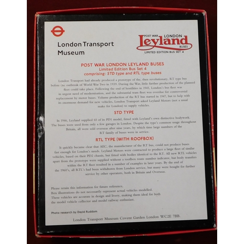 864 - London Transport Leyland - 1:76 scale Limited edition (Set 4) one boxed set (2) bust set, 1 STD type... 