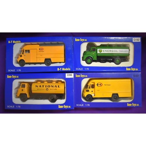 1019 - Base-Toys Ltd 1:76 scale (4) boxed Trucks/Lorries vehicle no. D96, D91, D92 Rail Freight excellent c... 