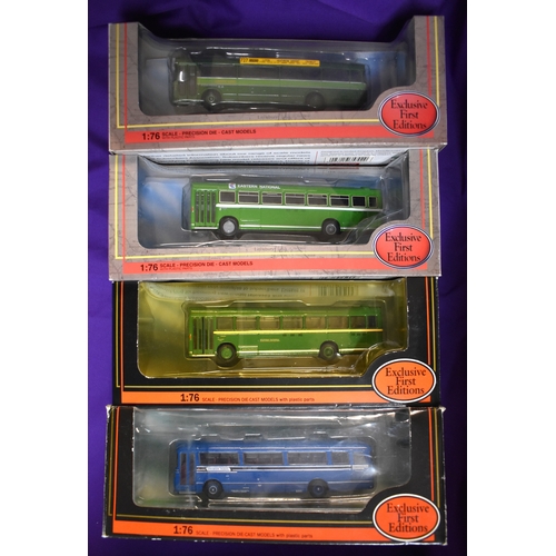 984 - Gilbow (4) boxed Buses 1:76 scale vehicle no.25004, 25003, 35702, 22501, excellent condition