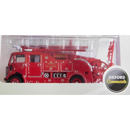 880 - Oxford Automobile Company 1:76, scale (Fire Engines) four boxed commercial vehicles, excellent condi... 