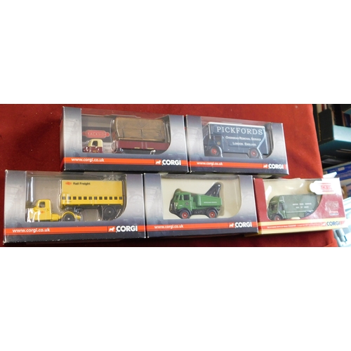 884 - Corgi 1:76 scale, 5 boxed mixed commercial vehicles, excellent condition, mint and boxed