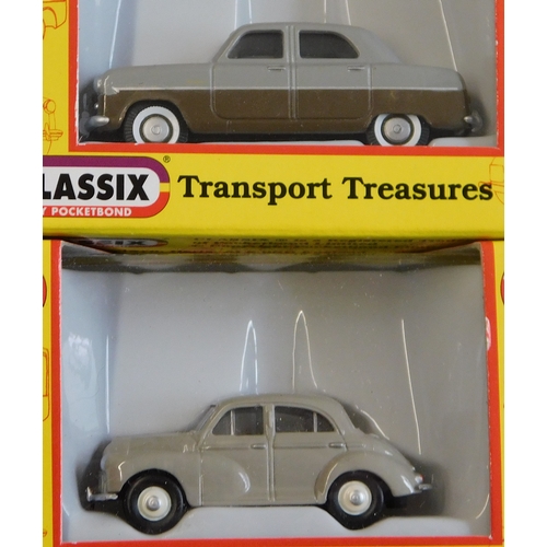 886 - Classix By Pocketbond - 1:76 scale, six boxed cars, excellent condition, mint and boxed