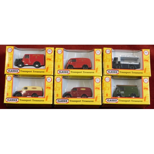 890 - Classix by Pocketbond 1:76 scale six boxed commercial vehicles, excellent condition mint and boxed