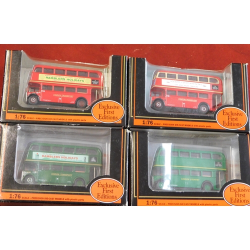 938 - Gilbow (4) boxed Buses 1:76 scale vehicle no.10124, 10128B, 101232, Ramblers Ass AEC RT Bus, excelle... 