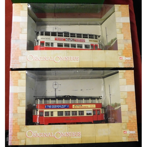 1003 - Corgi 1:76 scale (2) boxed original omnibus vehicle no. OM40501, OM40505 excellent condition