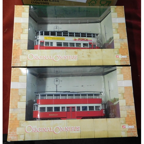 1004 - Corgi 1:76 scale (2) boxed original omnibus vehicle no. OM40506, OM40504 excellent condition