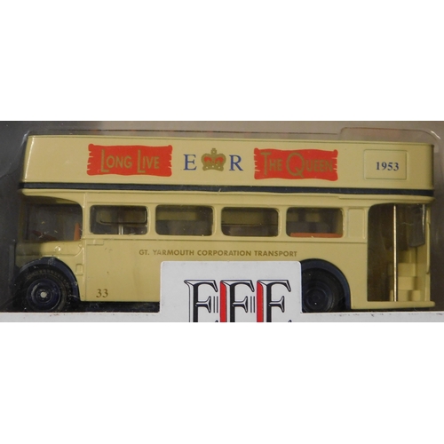 1007 - EFE Buses 1:76 scale (4) boxed Buses vehicle No.E10107, E10203, E10109, 10111, excellent condition