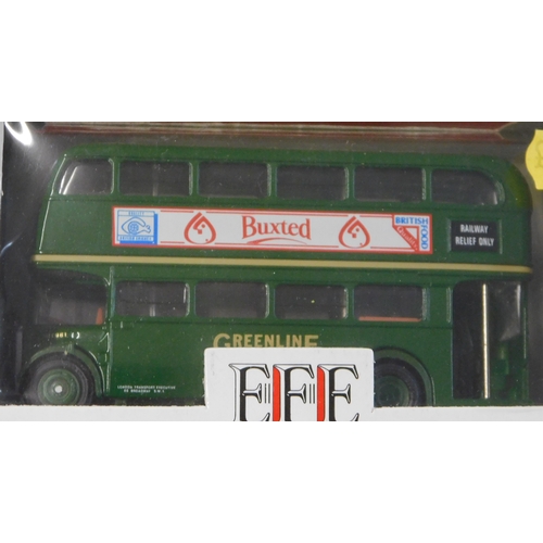 1008 - EFE Buses 1:76 scale (4) boxed Buses vehicle no.10112, E10202, Batties Green Bus, Buxted Chickens, e... 