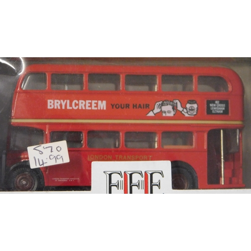 1009 - EFE Buses 1:76 scale (4) boxed Buses vehicle no.11105 Pearl's Insurance, 21 Fisherman's Friend, exce... 