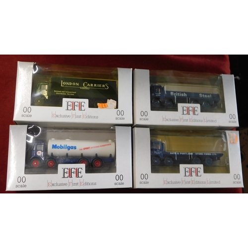 1014 - EFE vehicles 1:76 scale (4) boxed Trucks/Lorries vehicle no.E10604, E10401, E205012, E10801 excellen... 