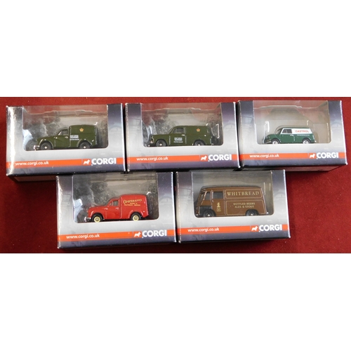 837 - Corgi 1:76 scale boxed commercial vans, (5) mint and boxed