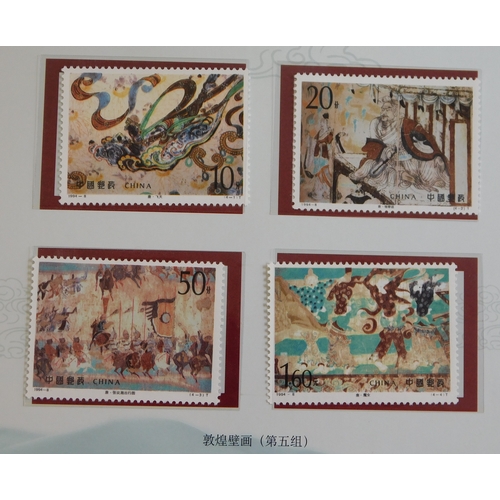 1020 - China 1984-2002 Presentation Art folder in slip case with u/m Air issues