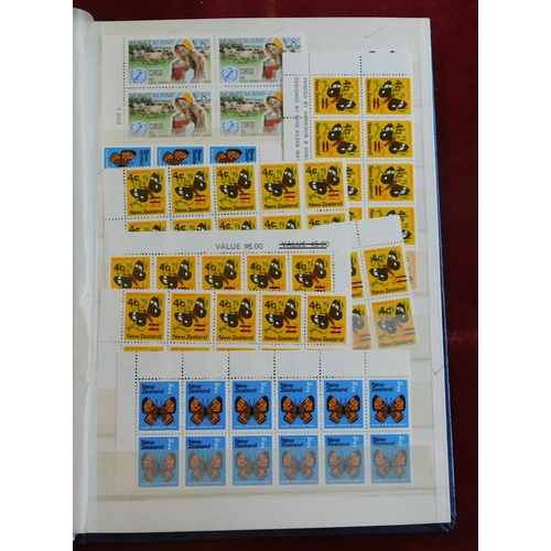 1030 - New Zealand 1960-78 small stock book with mainly u/m commemoratives with few postage, in strips and ... 