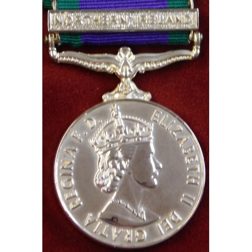 625 - British General Service Medal 1962-2007 with Northern Ireland clasp to Spr Malynch Royal Engineers. ... 