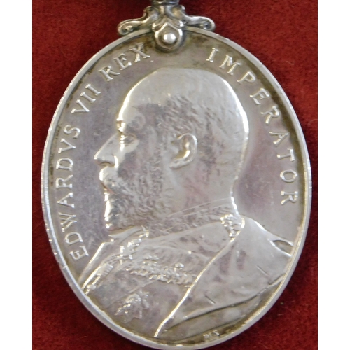 626 - British Territorial Force Efficiency Medal (Edward VII type) named to: 242 Pte C.W. Wright 5th Batta... 