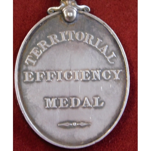 627 - British Territorial Force Efficiency Medal (George V type (A)) named to: 265026 Sjt H.S. Holsworth 6... 