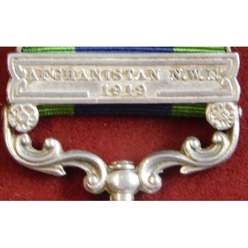 636 - British India General Service Medal with Afghanistan N.W.F. 1919 (North West Frontier) clasp named t... 