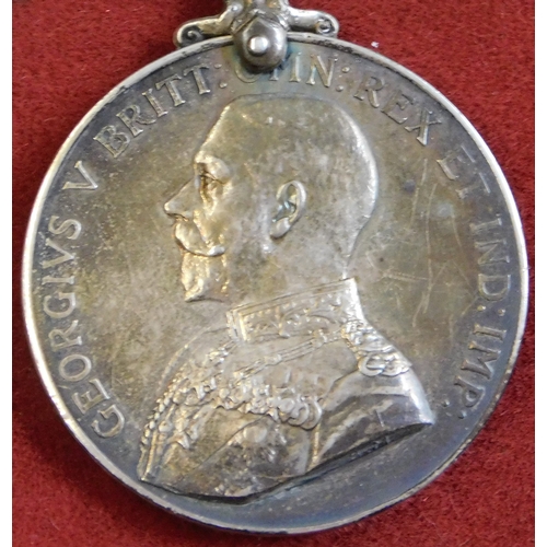 639 - British Military Medal (George V uncrowned head), the naming has been erased.