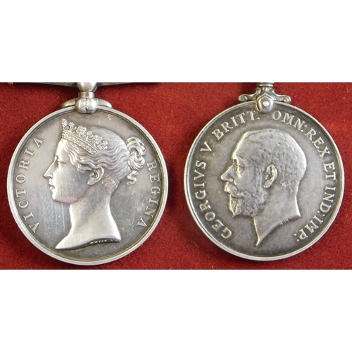 640 - British WWI Pair including War Medal and Royal Naval Long Service and Good Conduct Medal (George V 1... 