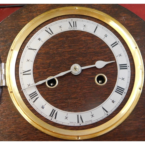 663 - Dubros All British Clock - 1930s Dupontic Mantle clock with Enfield chime, complete with pendulum. I... 