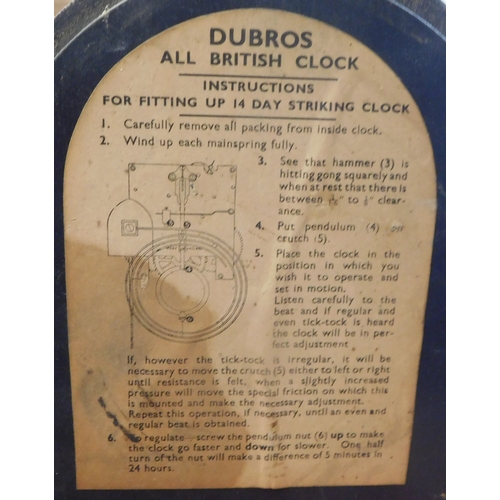 663 - Dubros All British Clock - 1930s Dupontic Mantle clock with Enfield chime, complete with pendulum. I... 