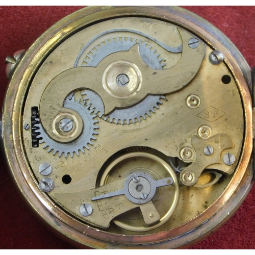 667 - Pocket watch Swiss Superior Railway Timekeeper made in the late 19th century, brass plated body, not... 