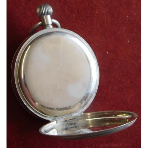 670 - Swiss made Summit Lever pocket watch, early 20th century with white metal case, and sold by Cox & So... 