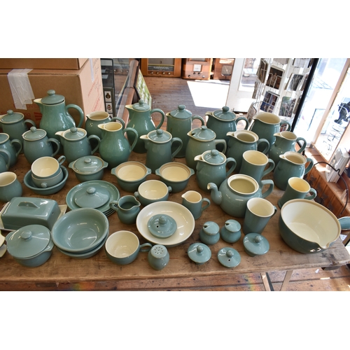 700 - Denby Pottery - A large collection of 1960s Manor Green Dinnerware and Stoneware (130+ pieces), in g... 